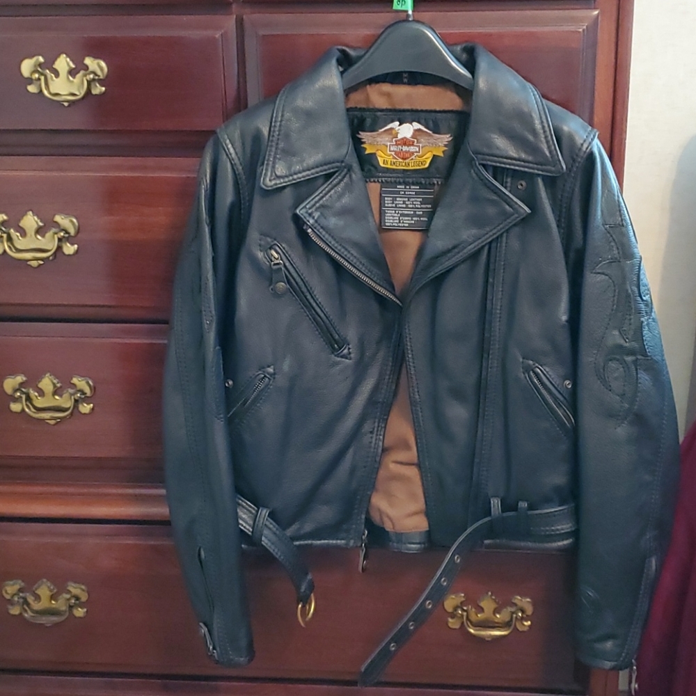 Harley Davidson bomber leather jacket